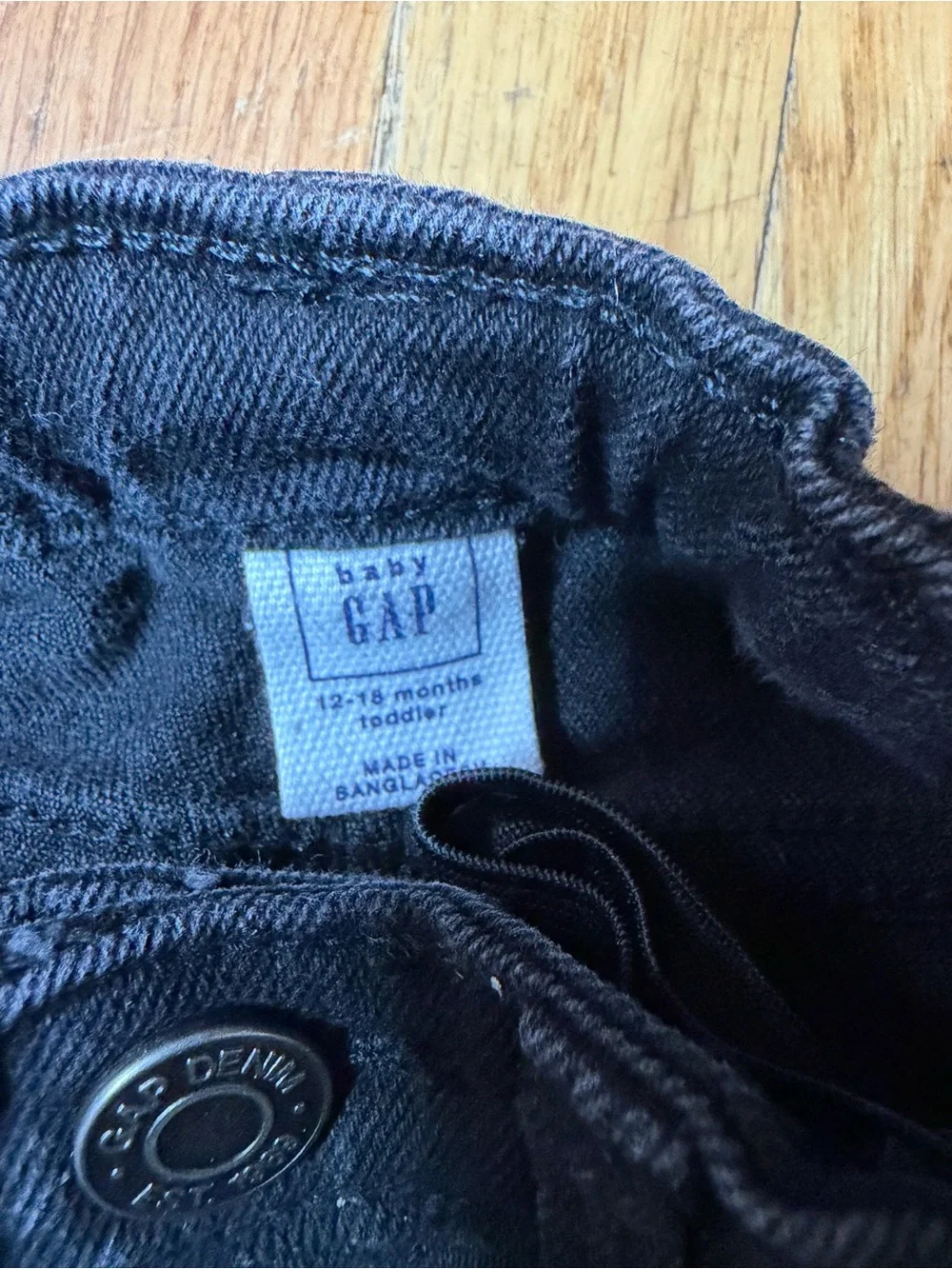 Baby Gap 12/18 Black Denim Jeans
